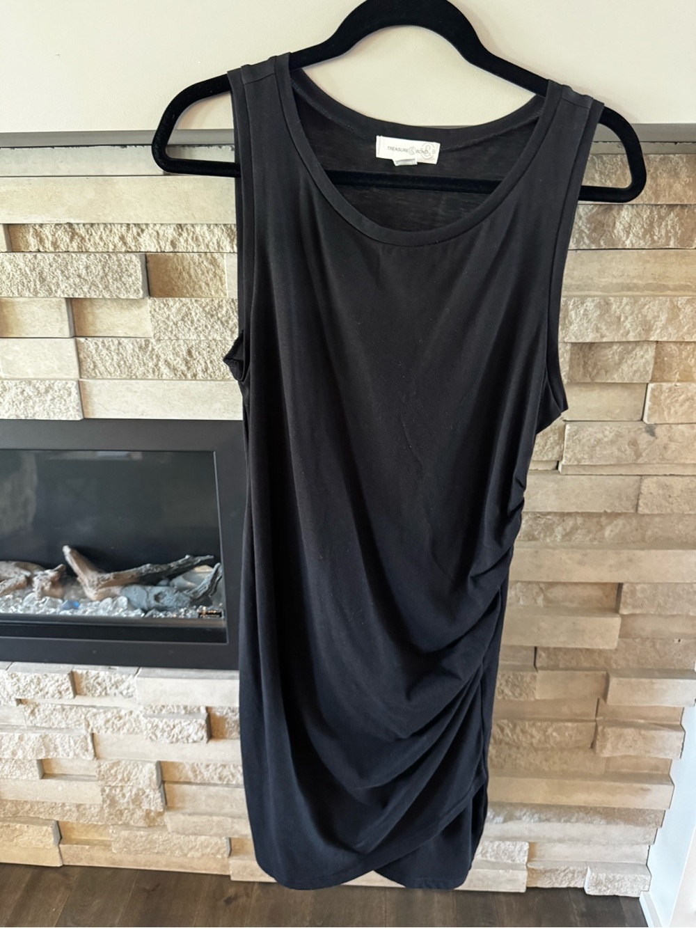 Treasure & Bond Black Women's Top with Scoop Neckline